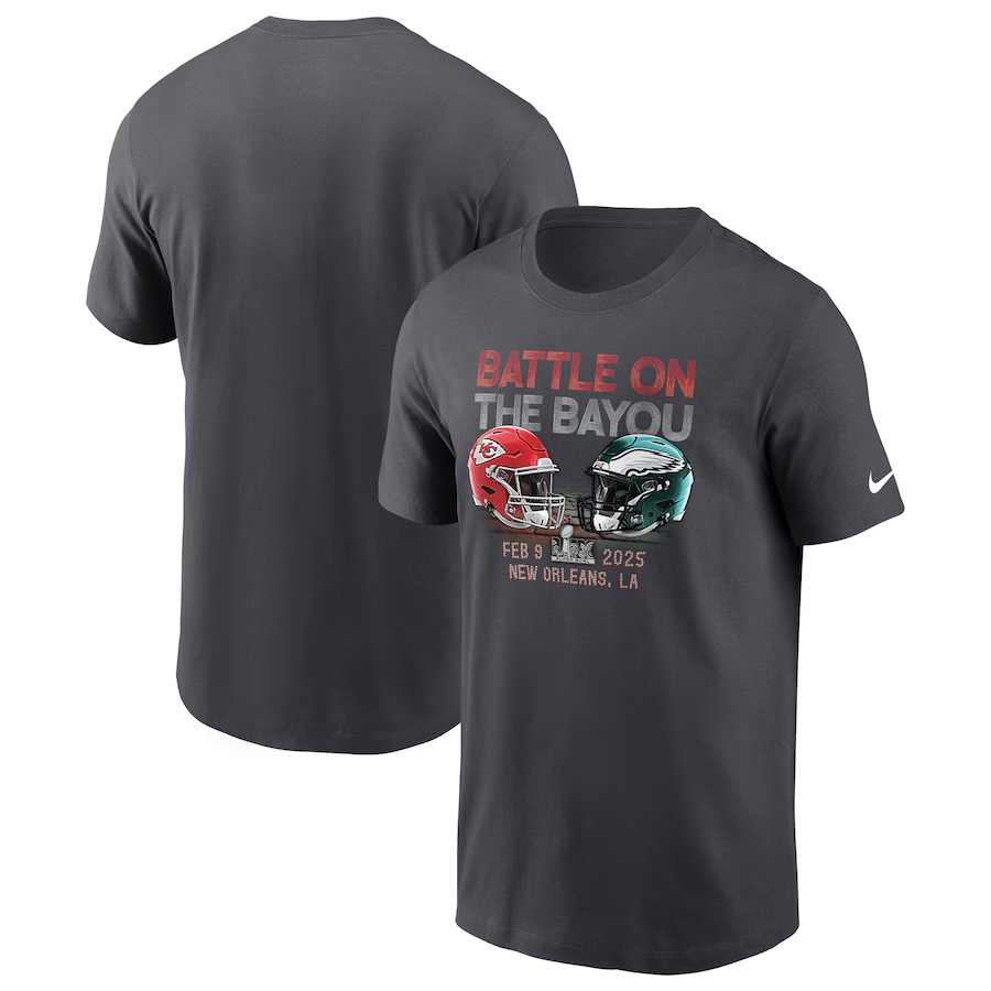 Men NFL Philadelphia Eagles grey 2025 T shirts style 8->nfl t-shirts->Sports Accessory
